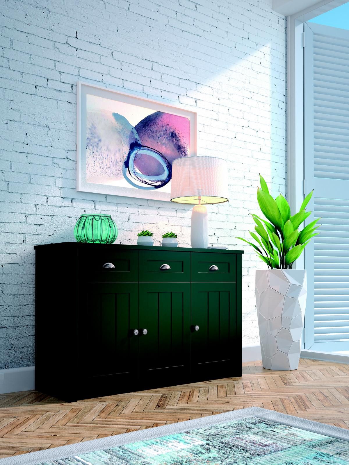 JVmoebel Kombikommode Landhausstil Holzsideboard Kommode Anrichte Hochschrank (1 St., Kombikommode), Made in Europa