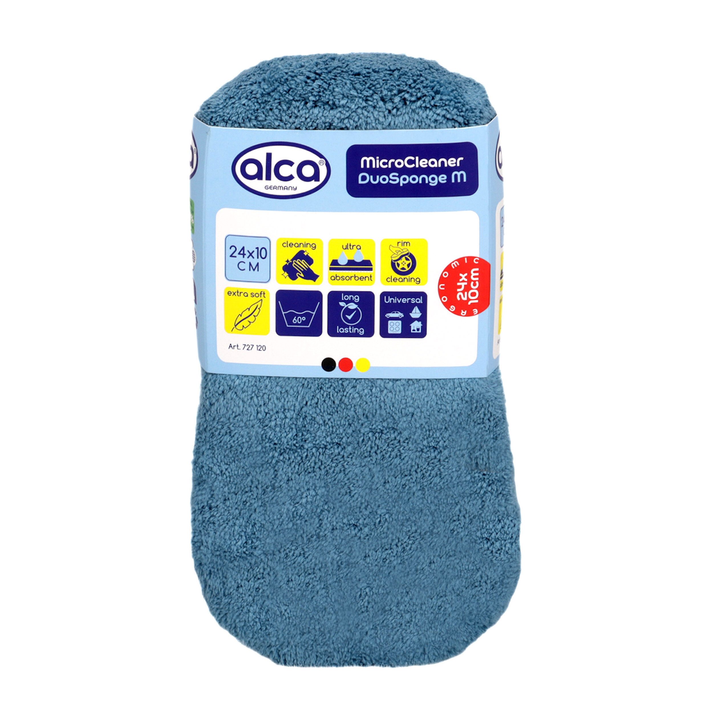 alca Reinigungsschwamm Mikrofaserschwamm 8-förmig 24x11x5 cm blau/weiß l Autopflege +