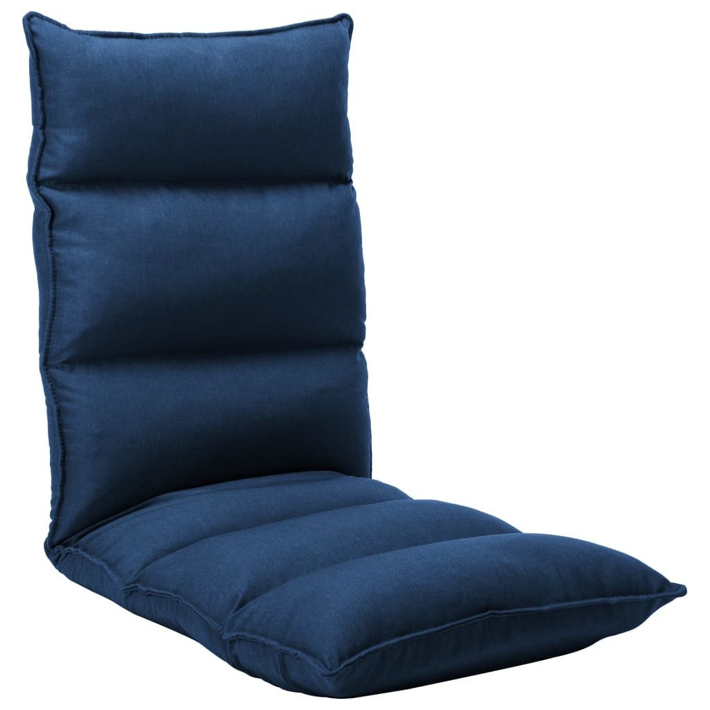 vidaXL Bodenkissen Bodenstuhl Faltbar Blau Stoff günstig online kaufen