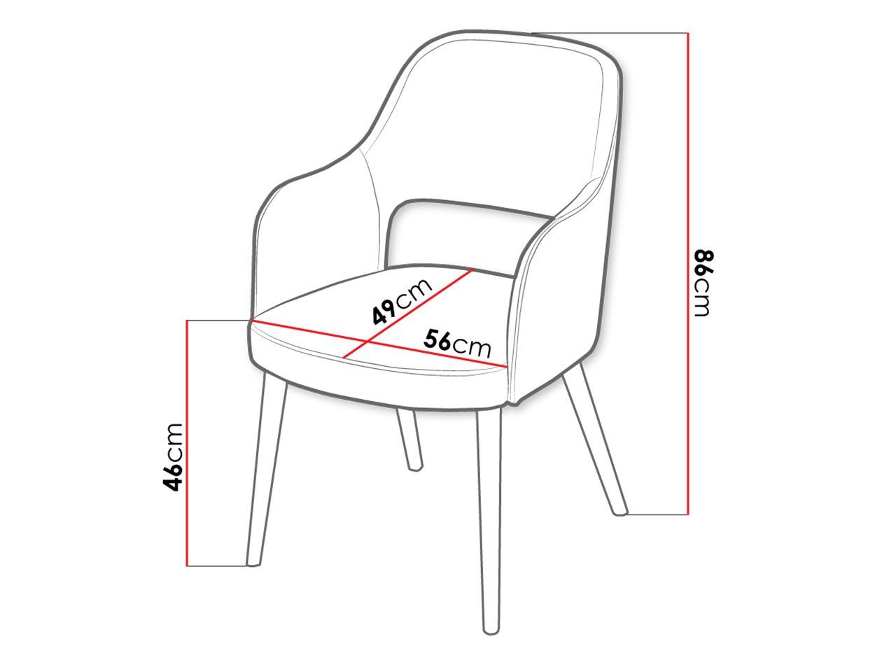 MIRJAN24 Polsterstuhl 2201 K85 Velvet Magic Stck), Holzkonstruktion R (1