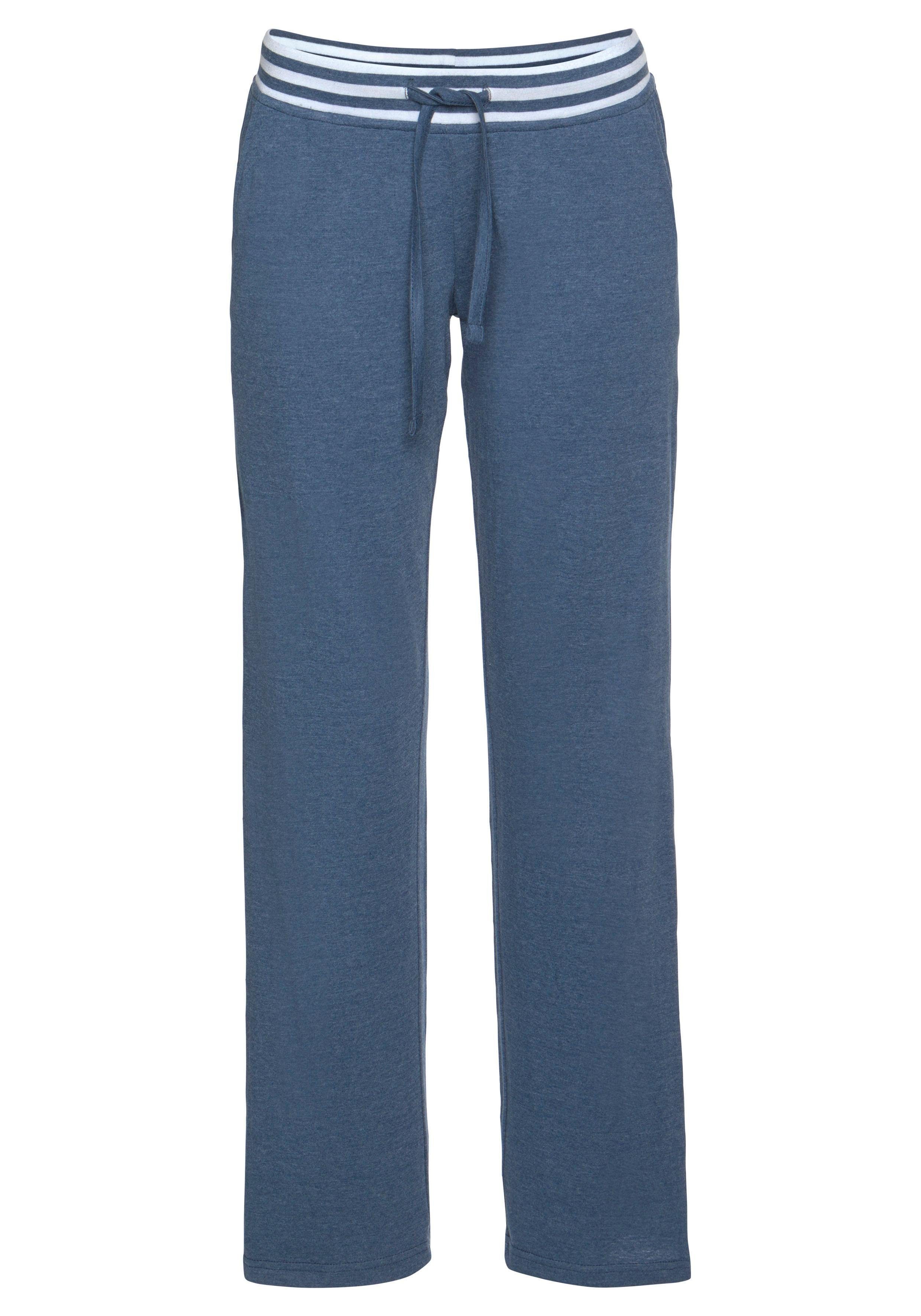 Arizona Pyjama (Set, 2 tlg) mit gestreiften Bündchen