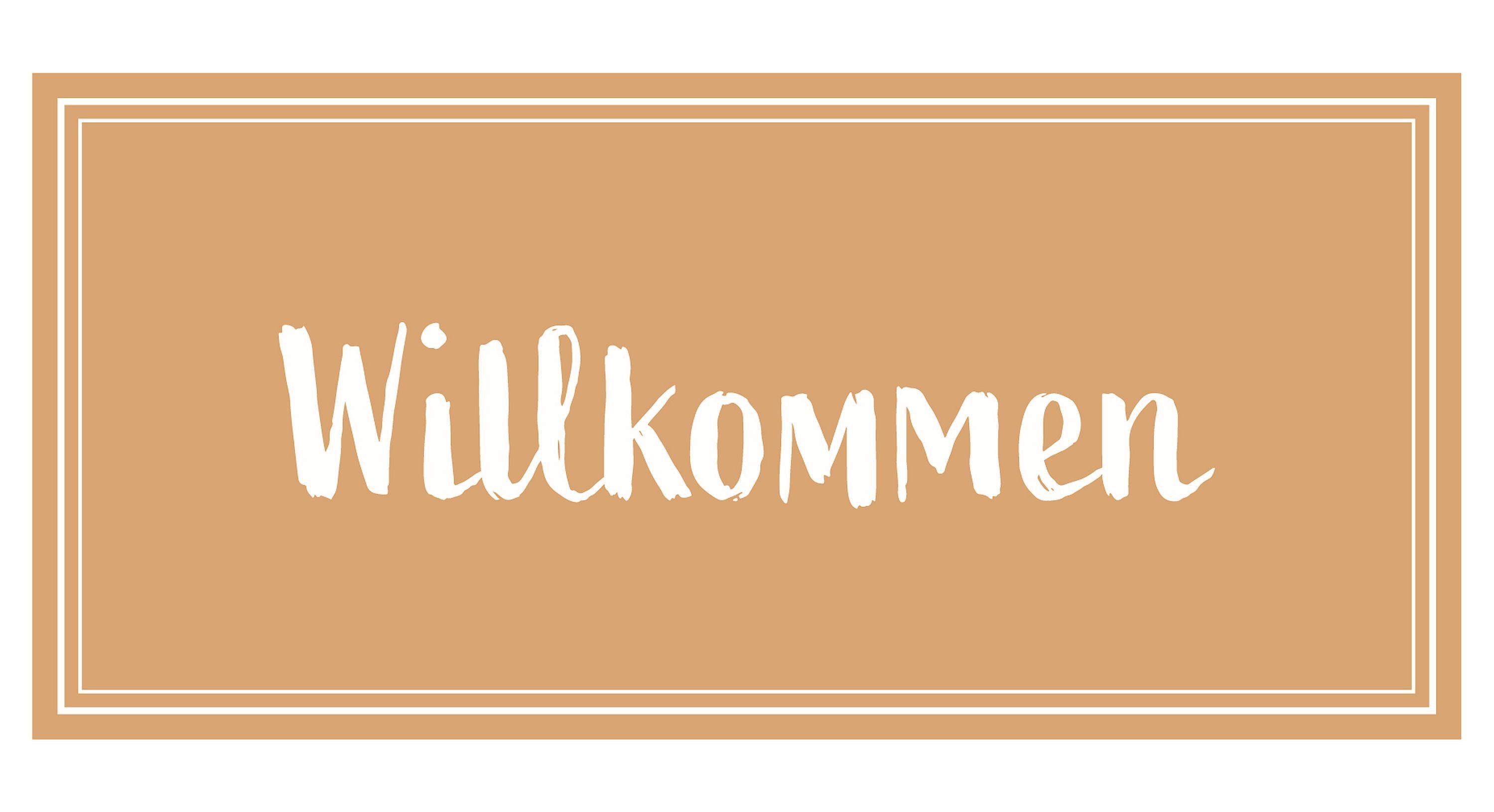 Ib Laursen Metallschild Ib Laursen - Schild Blechschild Metallschild Türschild "Willkommen"