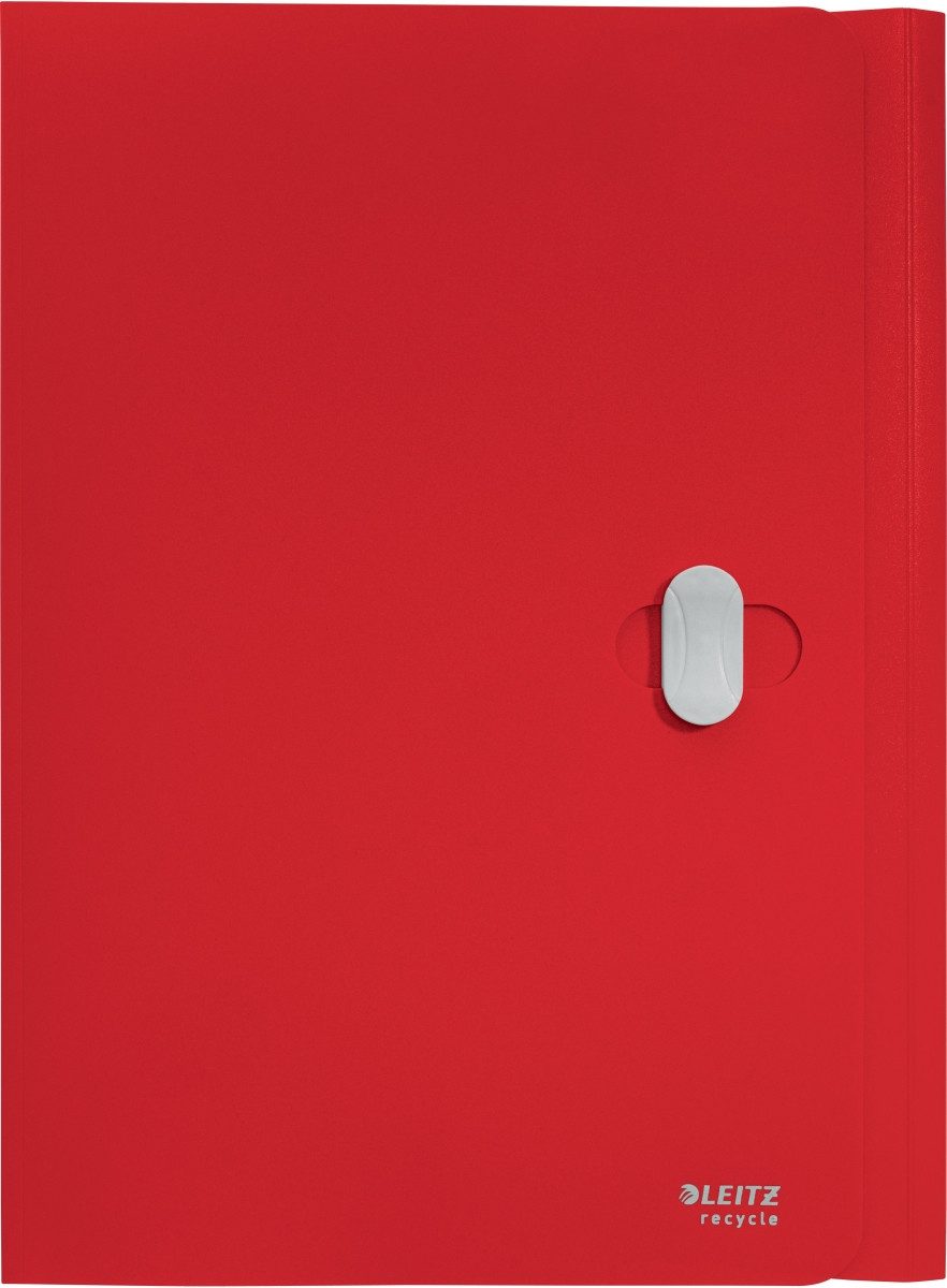 LEITZ Fächermappe Dokumentenmappe Recycle A4 PP rot