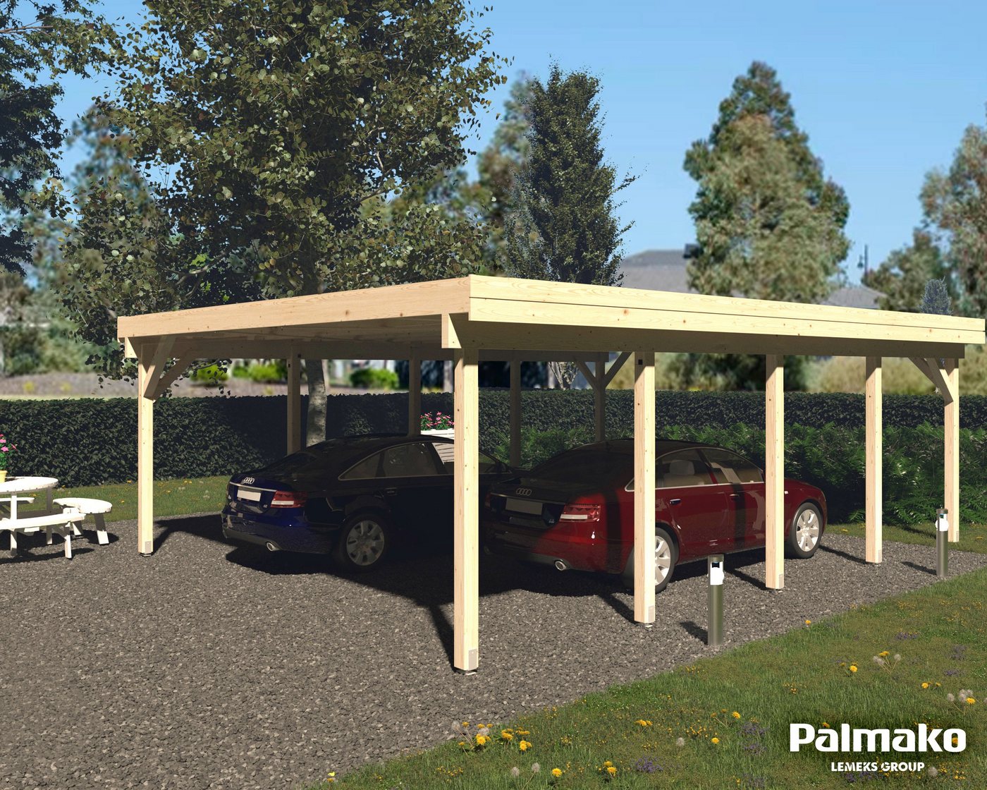 Thumbnail - Palmako Doppelcarport Karl, BxT: 600x762 cm