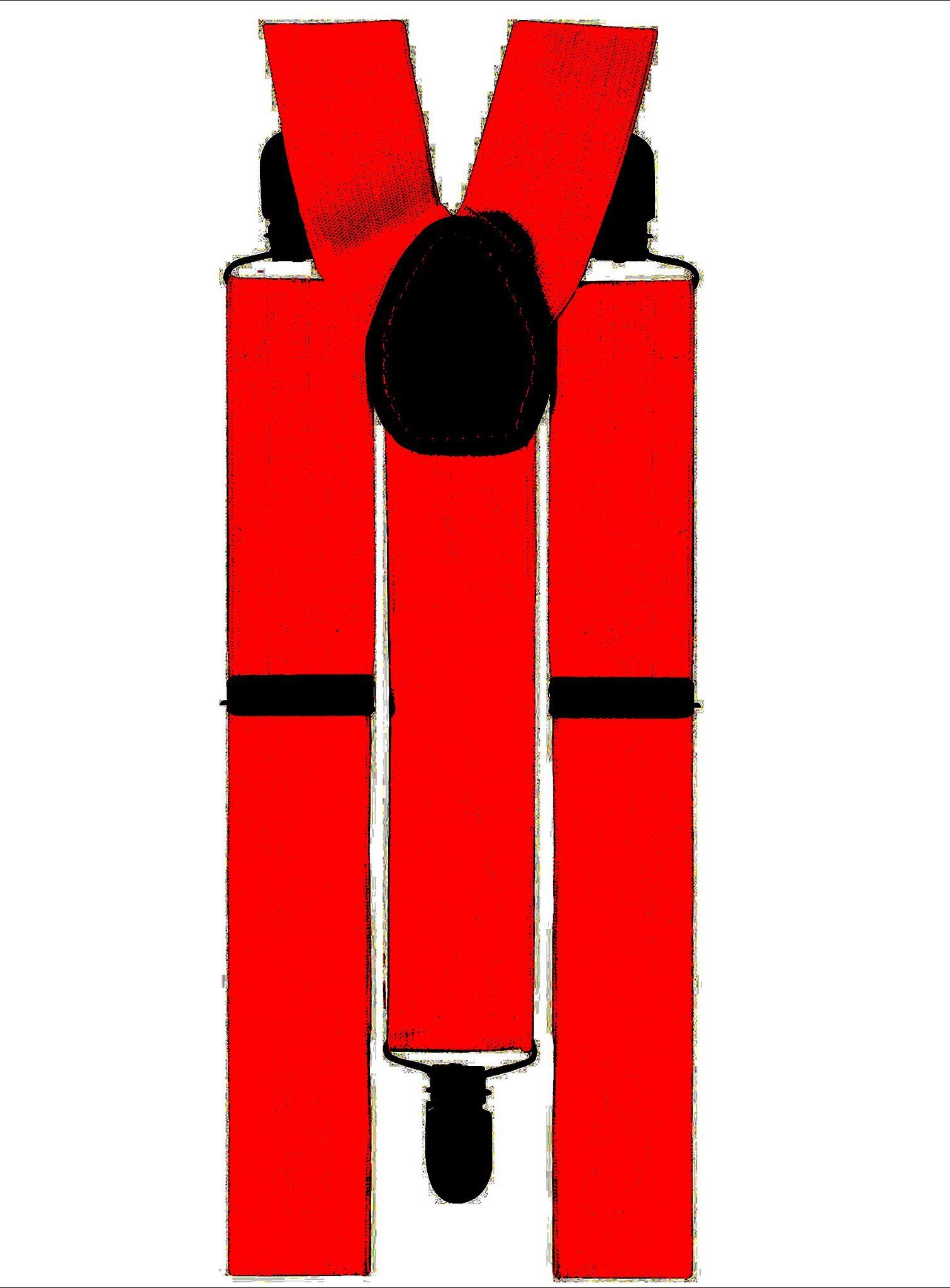 Widdmann Hosenträger Hosenträger orange Mit Metall-Clips und Schnallen zur variablen Größenanpassung