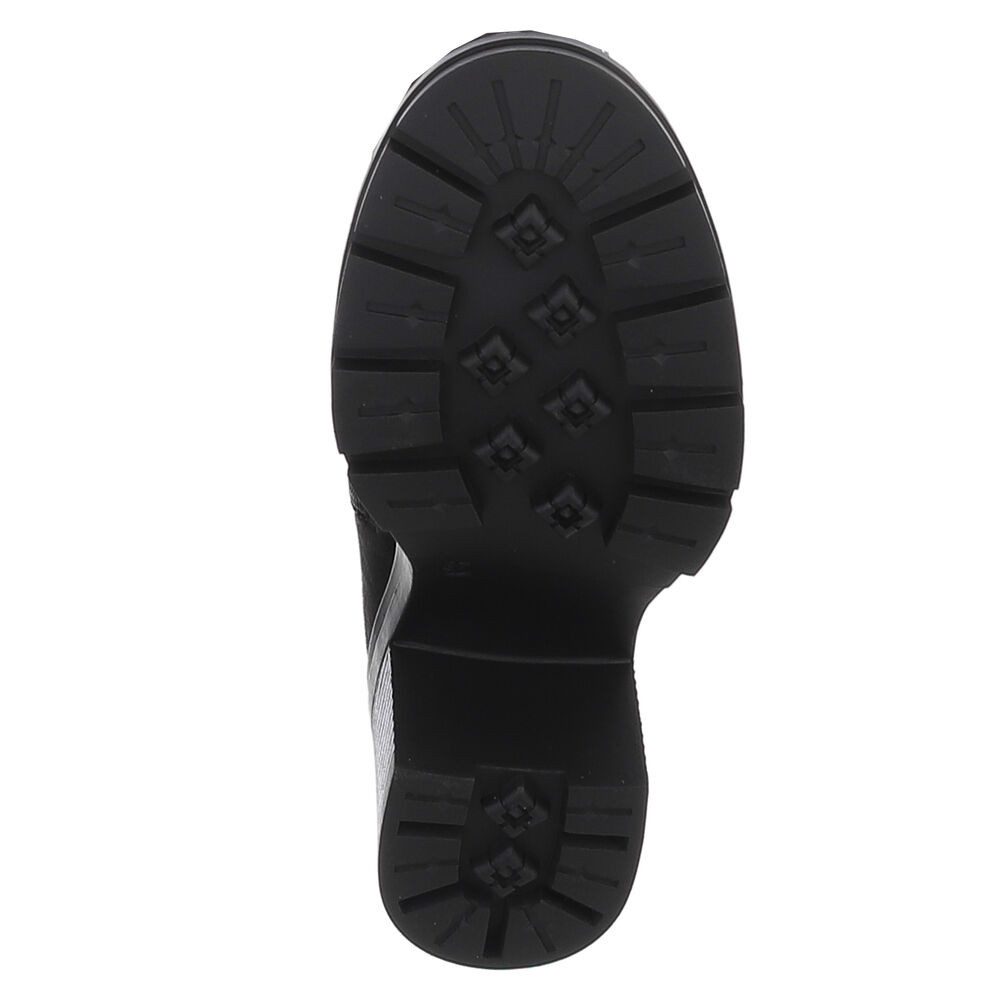 Ital-Design Eleganter Overkneestiefel mit Blockabsatz für Damen Overkneestiefel (90827530) Blockabsatz Stiefel in Schwarz