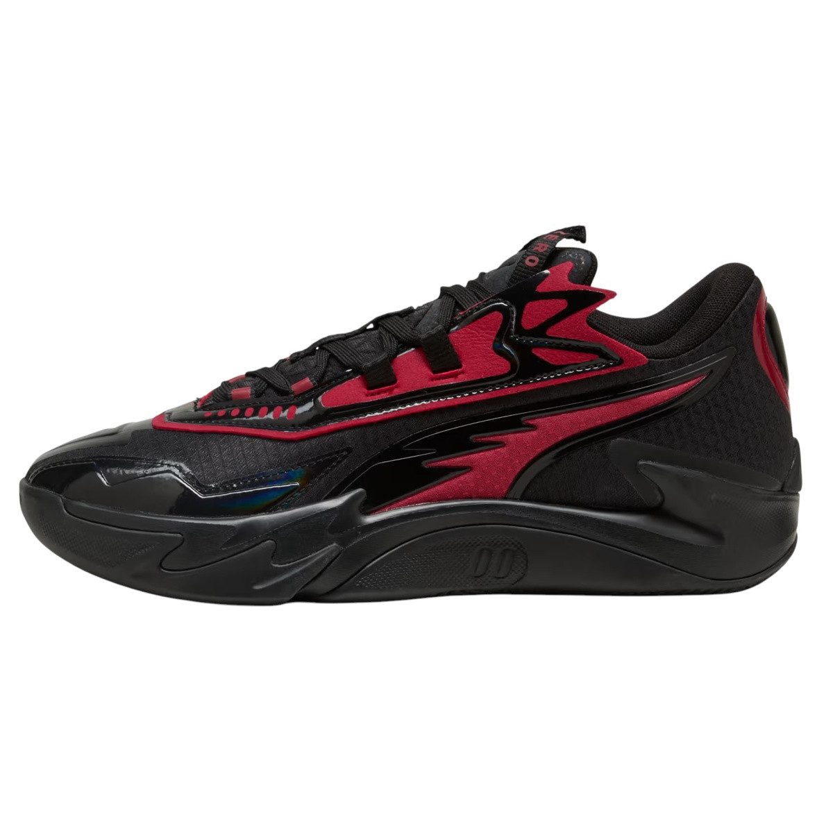 PUMA Hallen-Indoorschuhe Scoot Zeros II SCRRRT (Basketball) schwarz/rot Badmintonschuh