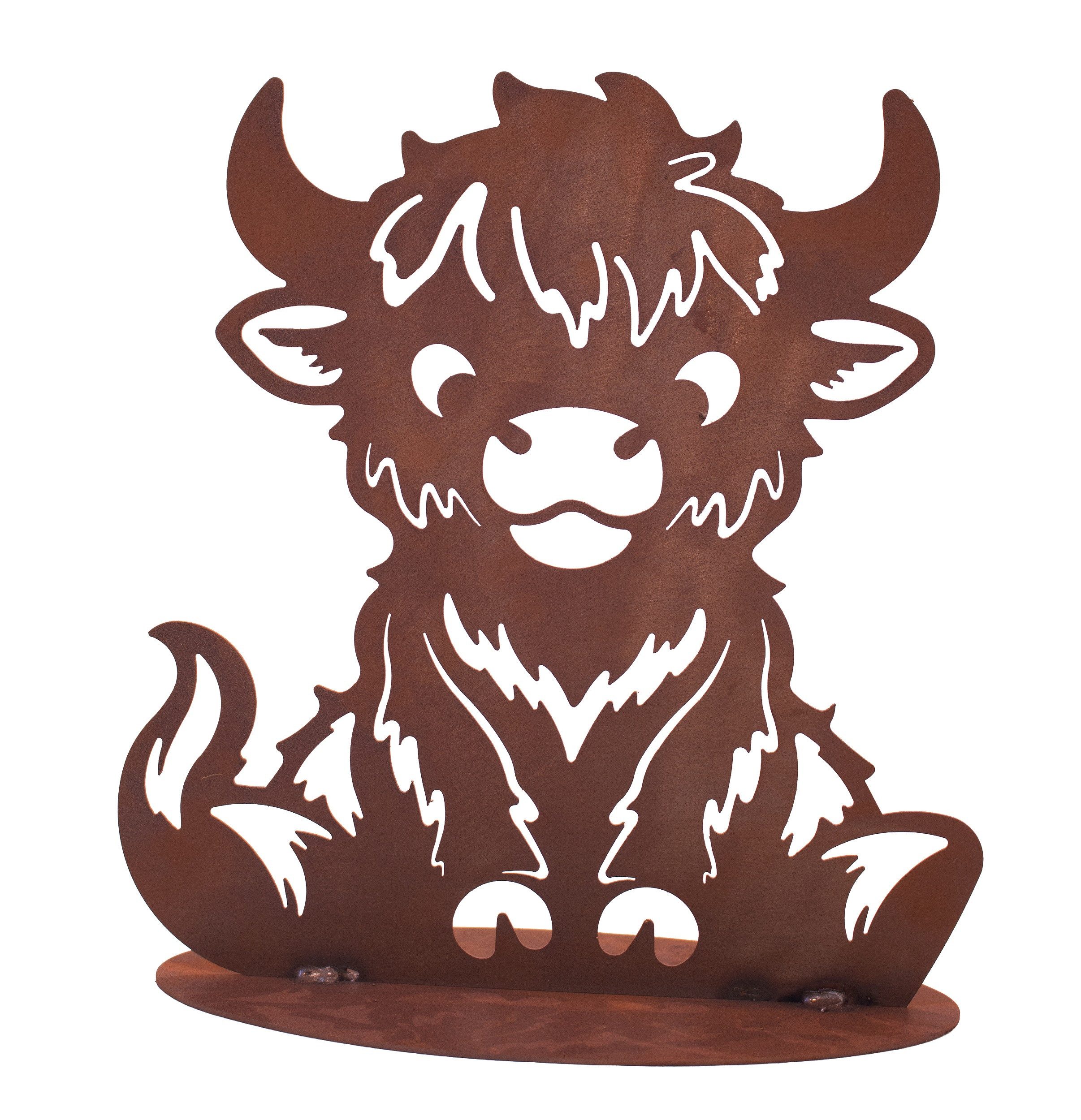 Ferrum Art Design Gartenfigur Edelrost Metall Rostoptik Gartendeko Figur Stecker Ferrum Kalb Emil