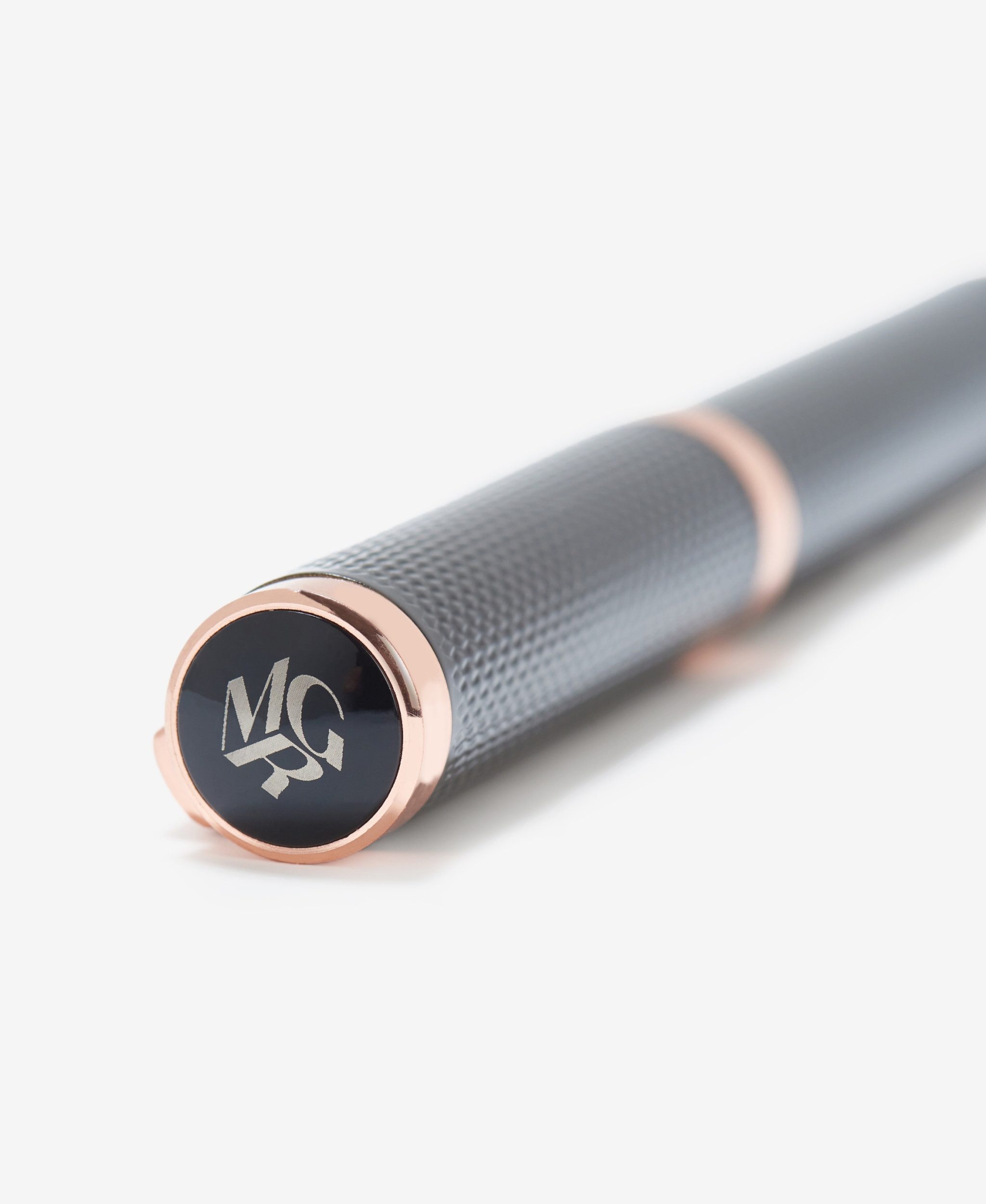 GLAMIRA Kugelschreiber Metallkugelschreiber - Schwarz mit Roségold, (1-tlg), Mine wechselbar, Drehmechanik, Clip aus Metall
