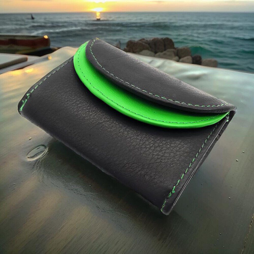 JOCKEY CLUB Mini Geldbörse kleines echt Leder Portemonnaie, Urlaubsbörse mit RFID Schutz, Wickelbörse mit Münzfach, Scheinfach, 3 Kartenfächer, Fotofach