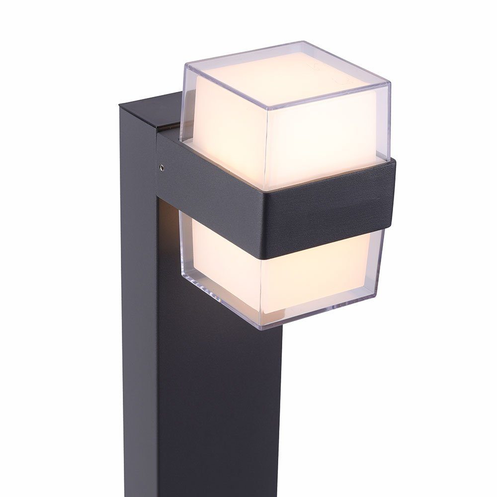 anthrazit Wetterfest IP44 LED LED Warmweiß, fest 75cm Außenleuchte verbaut, Wegelampe LED-Leuchtmittel H etc-shop Außen-Stehlampe, Stehlampe