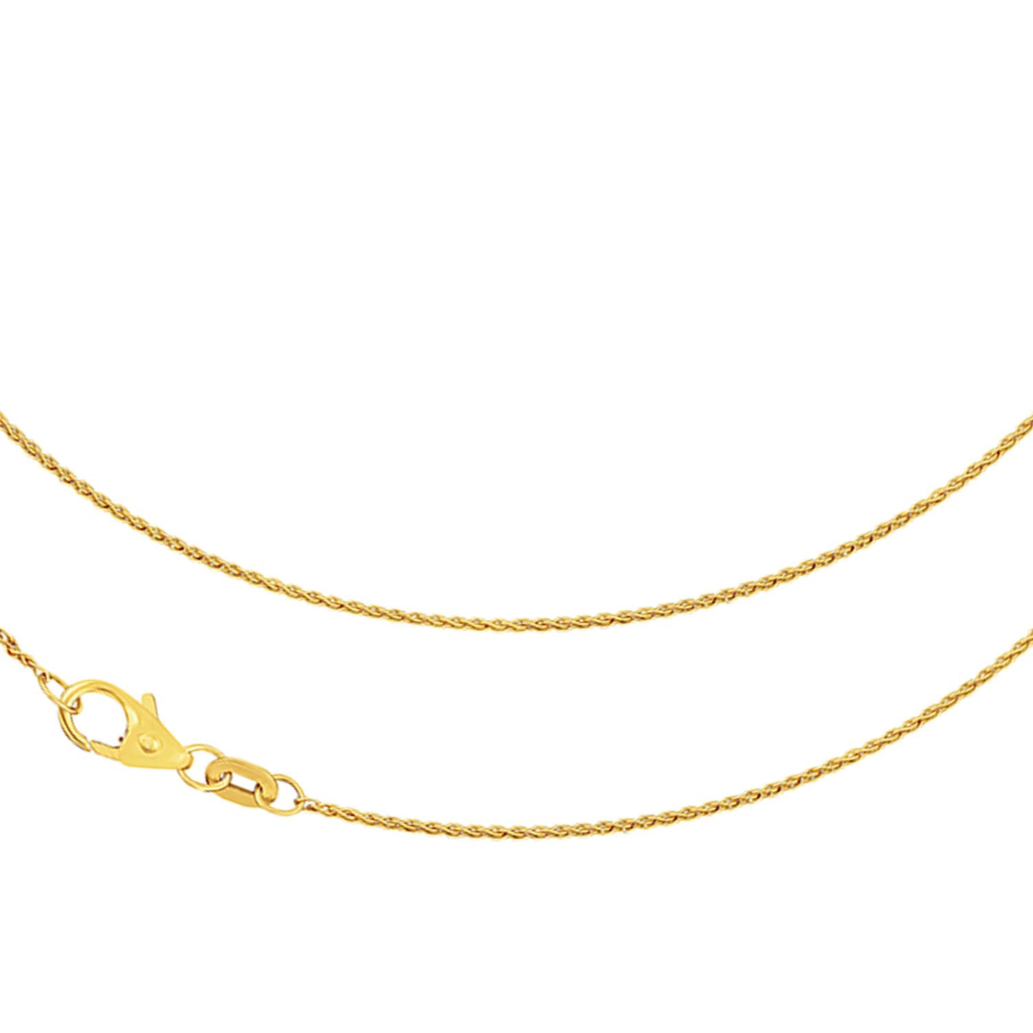 Goldkette JB Collier Goldkette Zopfkette 375 Gelbgold 9 Kt 1,1 mm 45 cm