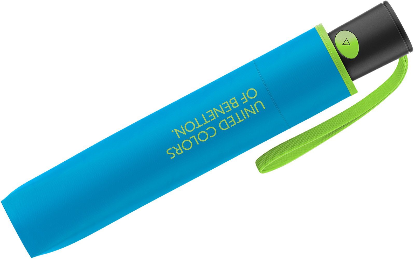 malibu Mini leuchtende Taschenregenschirm Automatik Colors blau-grün blue, Modefarben HW mit United kontrastreichem Saum Benetton of - 2023