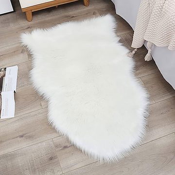 Hochflor-Läufer Teppich, weich maschinenwaschbar langfloriger wollähnlicher Teppich, Welikera