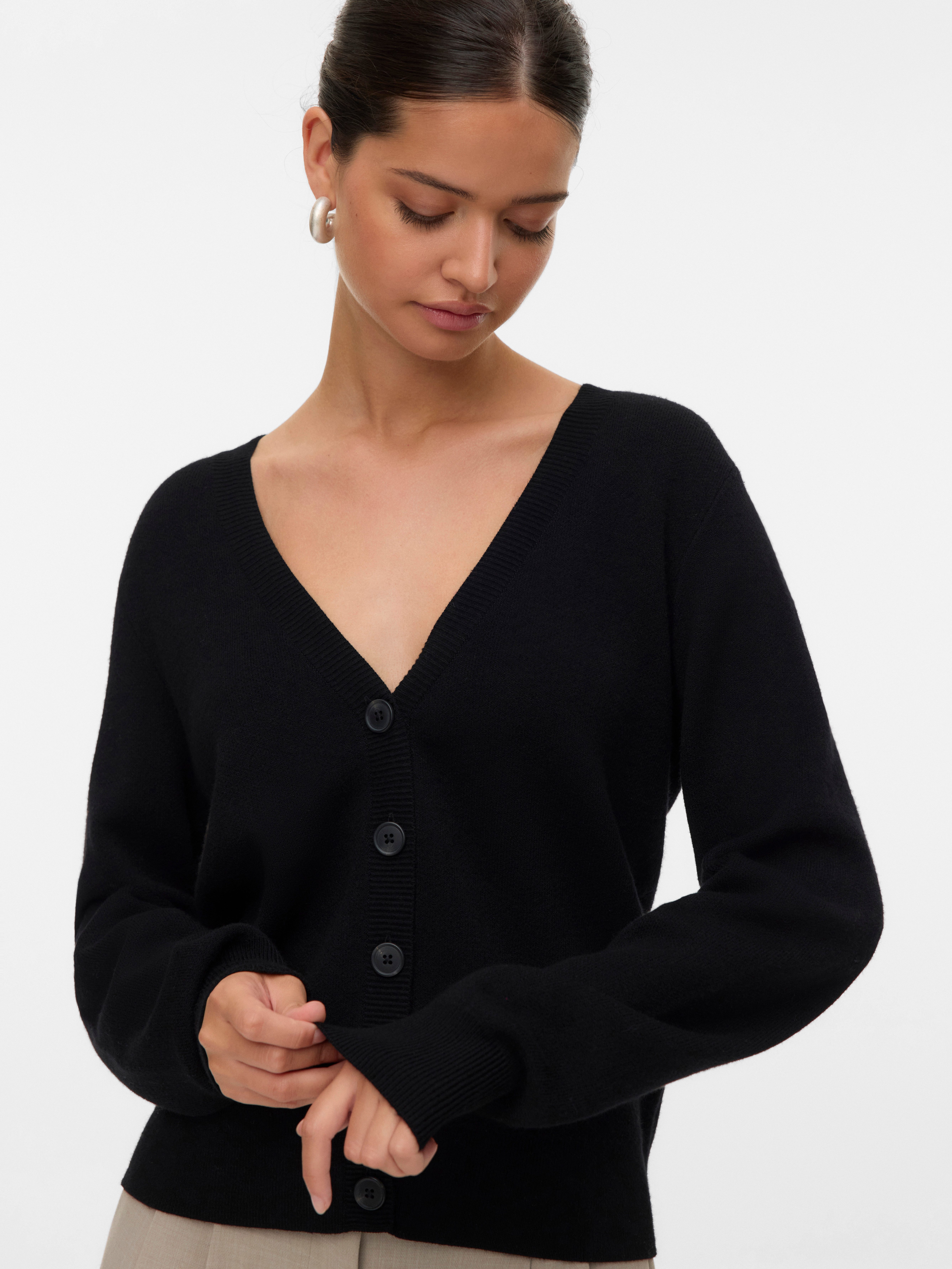 Vero Moda Strickjacke VMNANCY LS V-NECK günstig online kaufen