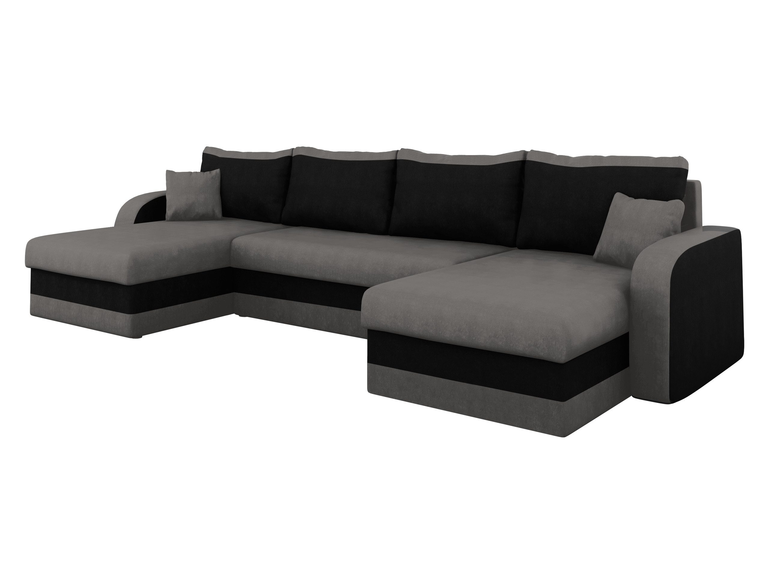 MIRJAN24 Wohnlandschaft Kris U, mit Schlaffunktion und drei Bettkasten, U-Form mit Kissen-Set, L: 304 cm