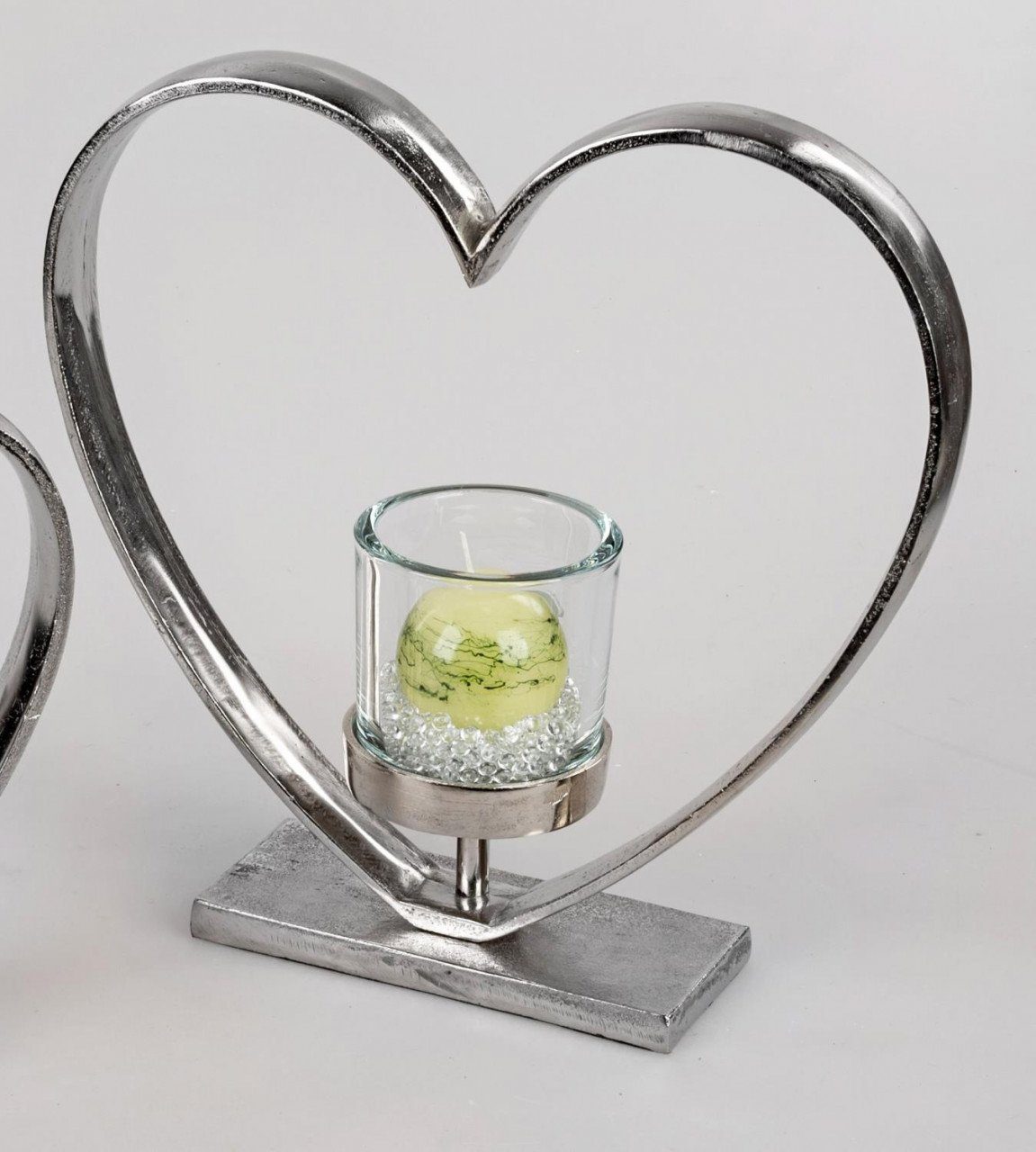 Teelichthalter, Silber formano B:10cm L:35cm H:34cm Aluminium