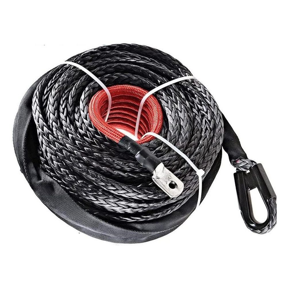 XERSEK Seilwinde 12Strand 20500 LBS UHMWPE Seil-Winde Winden 9299KG, 10mm x 28m mit Schutzhüllenhaken, Fur LKW ATV UTV