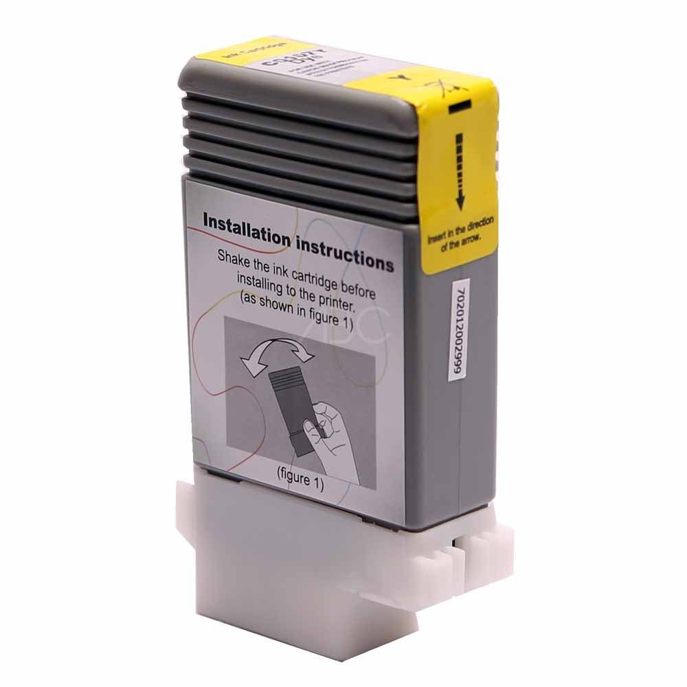 ABC Tintenpatrone (Kompatible Druckerpatrone für Canon PFI-102 Gelb IPF-500 IPF-510, IPF650 IPF655 IPF700 IPF710 IPF720 IPF750 MFP M40 IPF755 IPF760 IPF76)