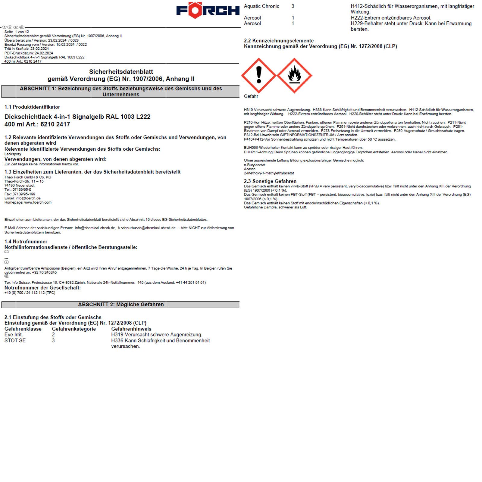 FÖRCH Rostschutzgrundierung L222 Dickschichtlack 4-in-1 - 0.4 Ltr