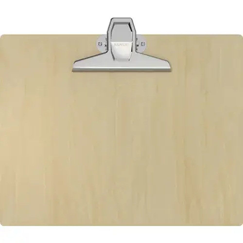 MAUL Schreibtischunterlage MAUL Klemmbrett MAULtilia 2394670 DIN A4 quer braun Holzhartfaser