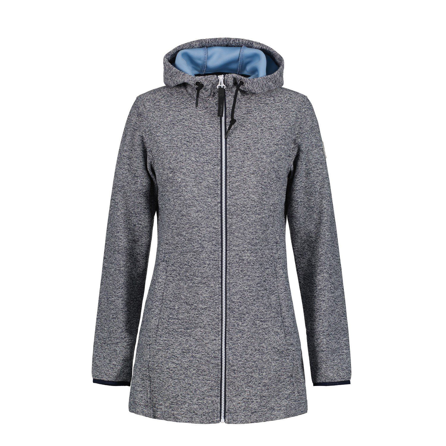 Strickfleecejacke Alzey Strickfleecejacke lang mit Kapuze