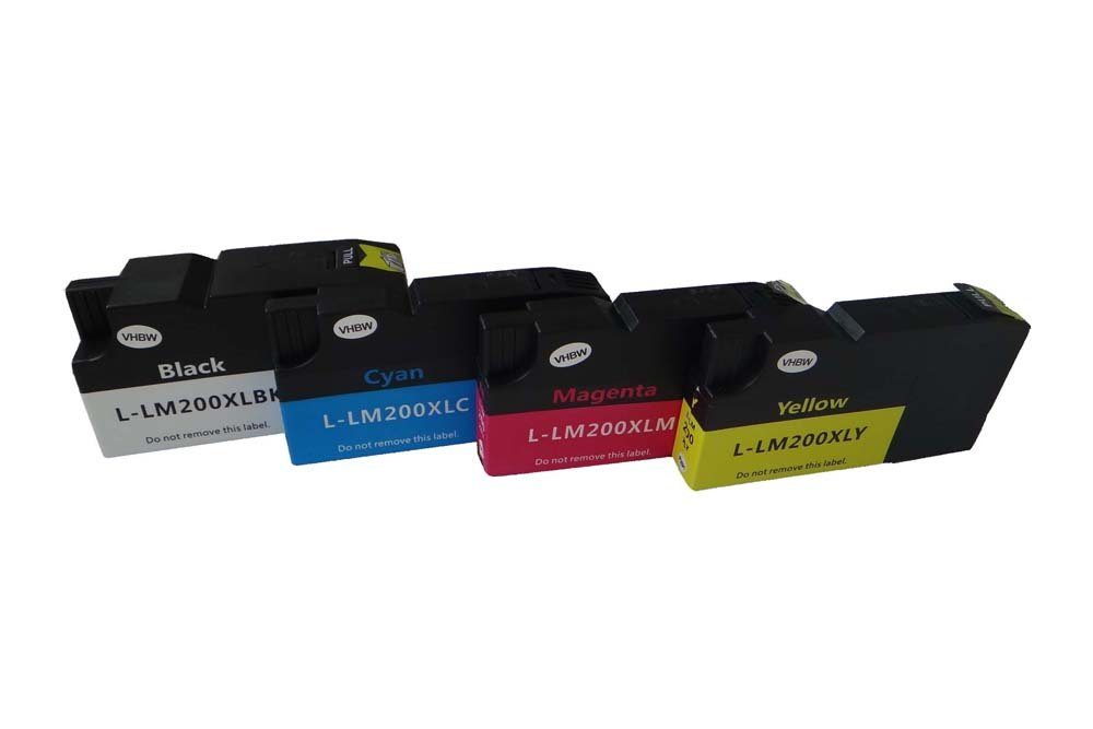 vhbw Ersatz für Lexmark 14L0177E, 200XL, 14L0174E, 14L0175E, 14L0176E für Tintenpatrone