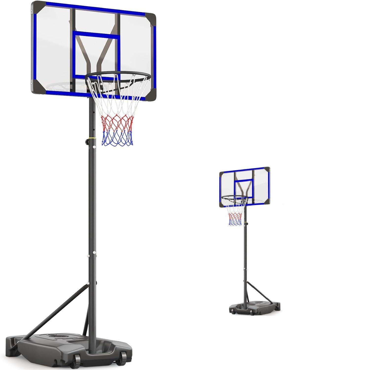Basketballkorb für Kinder/Jugendliche tragbar, höhenverstellbarer Basketballständer