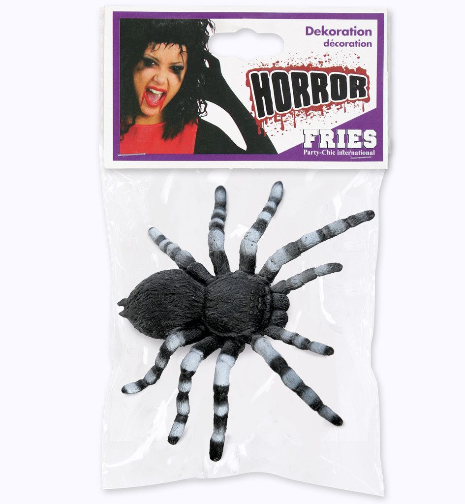 Fries Tierfigur Halloween XXL Deko Spinne 10 x 10 cm 2 Farben Fasching Karn günstig online kaufen