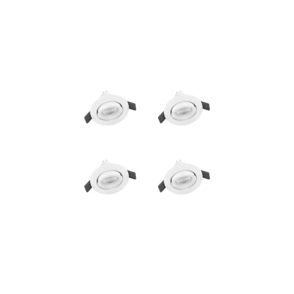 Ledvance LED Deckenspots % LEDr GU10, Energieeinsparung, CRI90, 4er PACK KIT Energiesparend, Warmweiss, Dimmbar, 90