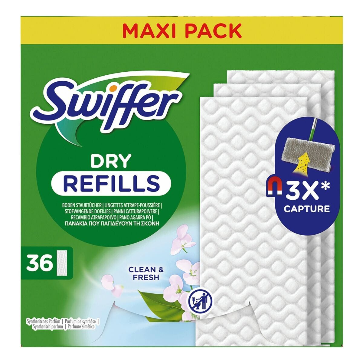 Swiffer DRY Reinigungstücher (Nachfüllpack, 36er Pack)