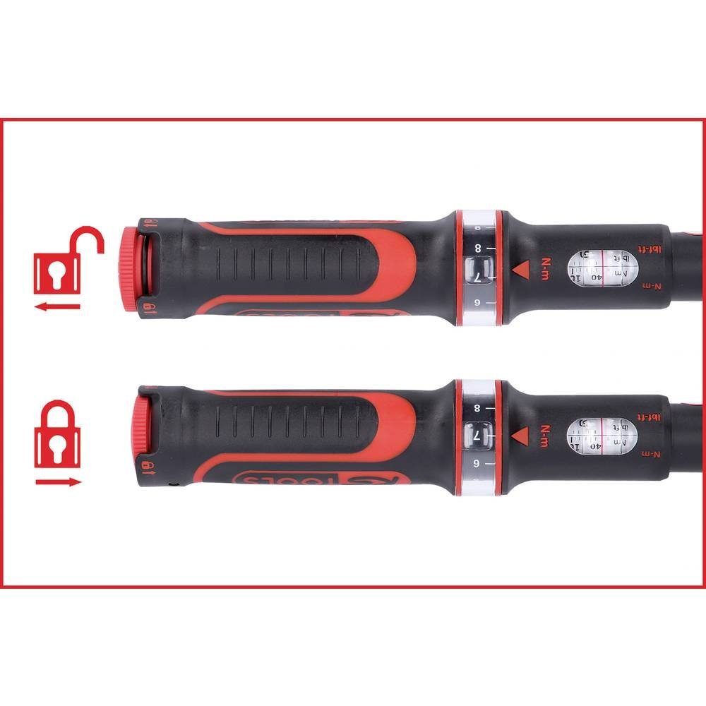 KS Tools Drehmomentschlüssel 1/2″ Ratschen-Drehmomentschlüssel, 80-420Nm, mit Knarre