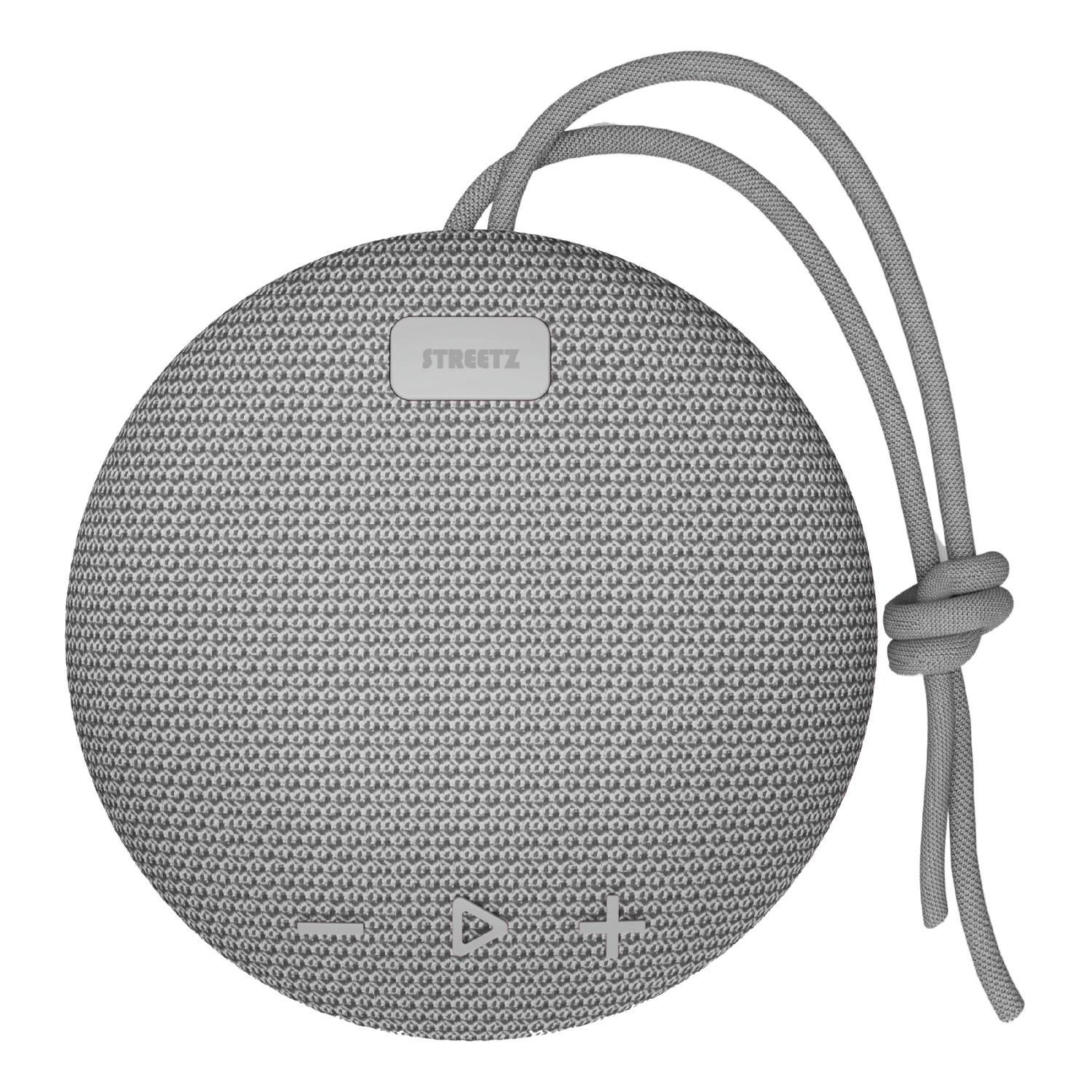 inkl. Jahre 5 mit Herstellergarantie) Speaker TWS Bluetooth-Lautsprecher Bluetooth (Bluetooth, wasserdicht, Lithium IPX7 Hochtöner, STREETZ Akku und hellgrau W, 5W Subwoofer, Kompakter 5