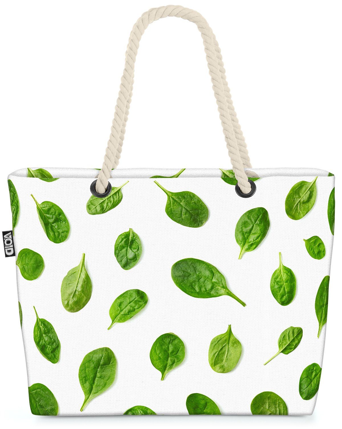 VOID Strandtasche (1-tlg), Spinatblätter Spinat Essen Gemüse spinat salat essen lebensmittel mus