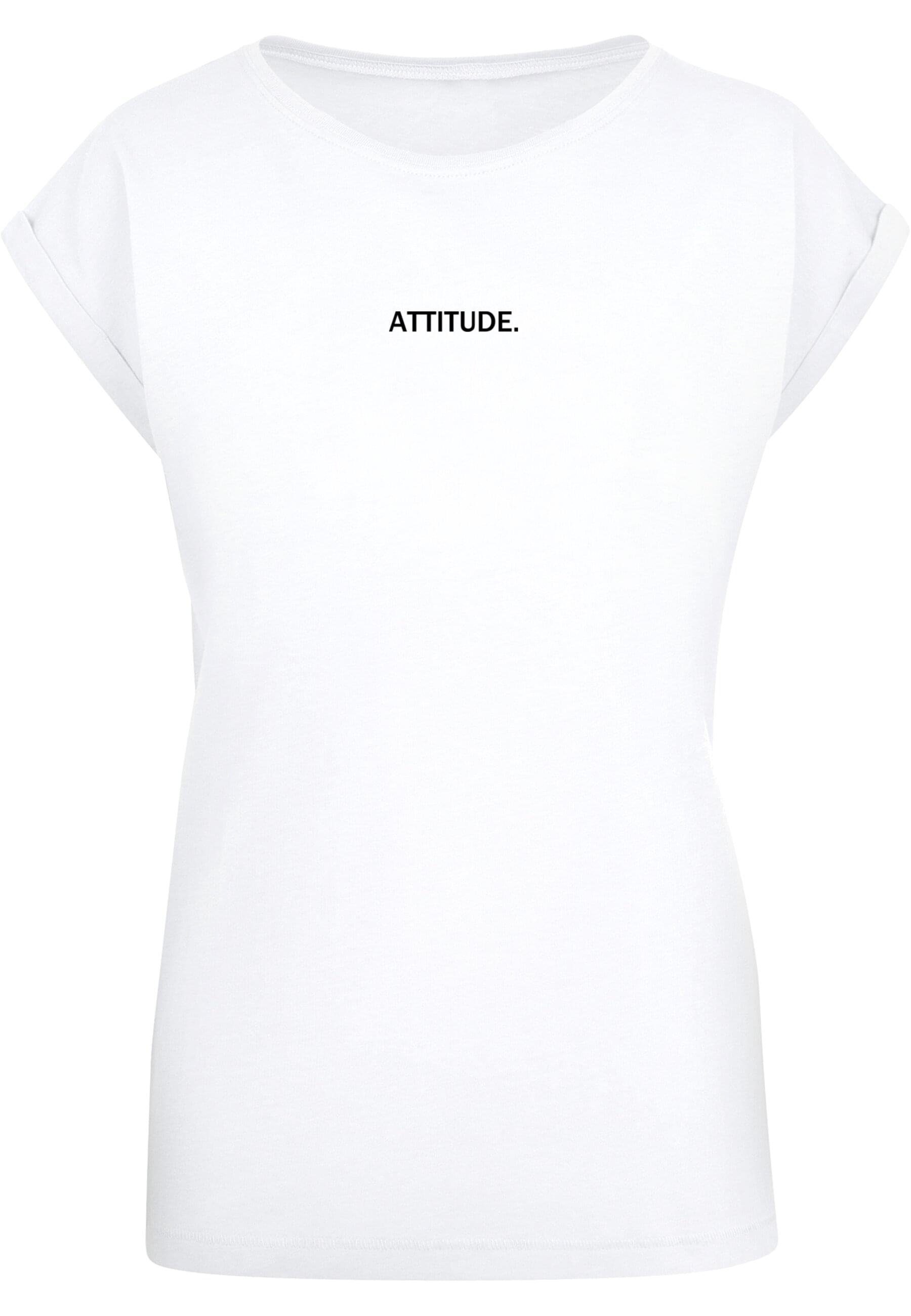 T-Shirt Ladies Attitude Damen Merchcode (1-tlg) Shoulder Tee Extended