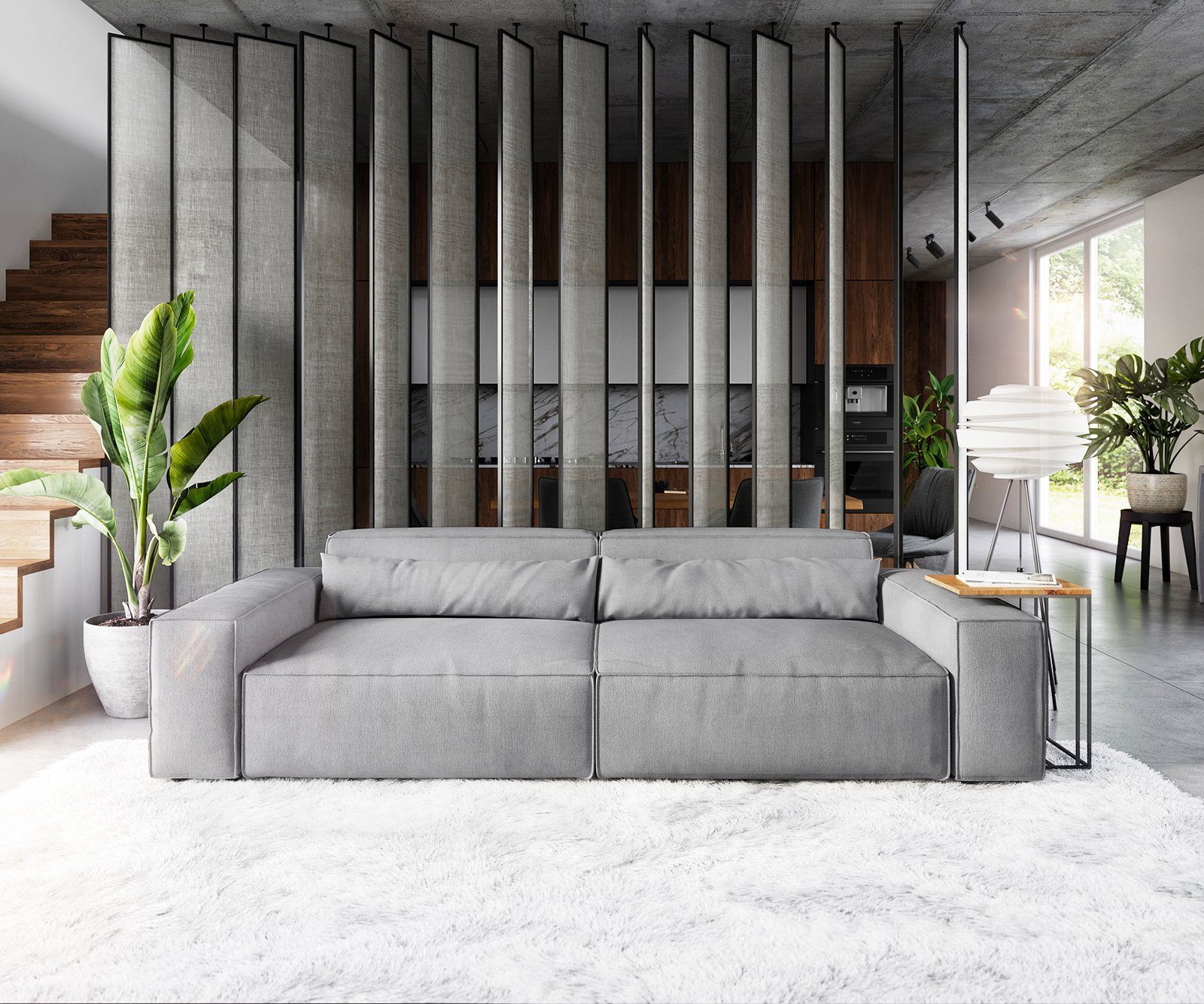 DELIFE Big-Sofa Sirpio, XL Mikrofaser Taupe günstig online kaufen
