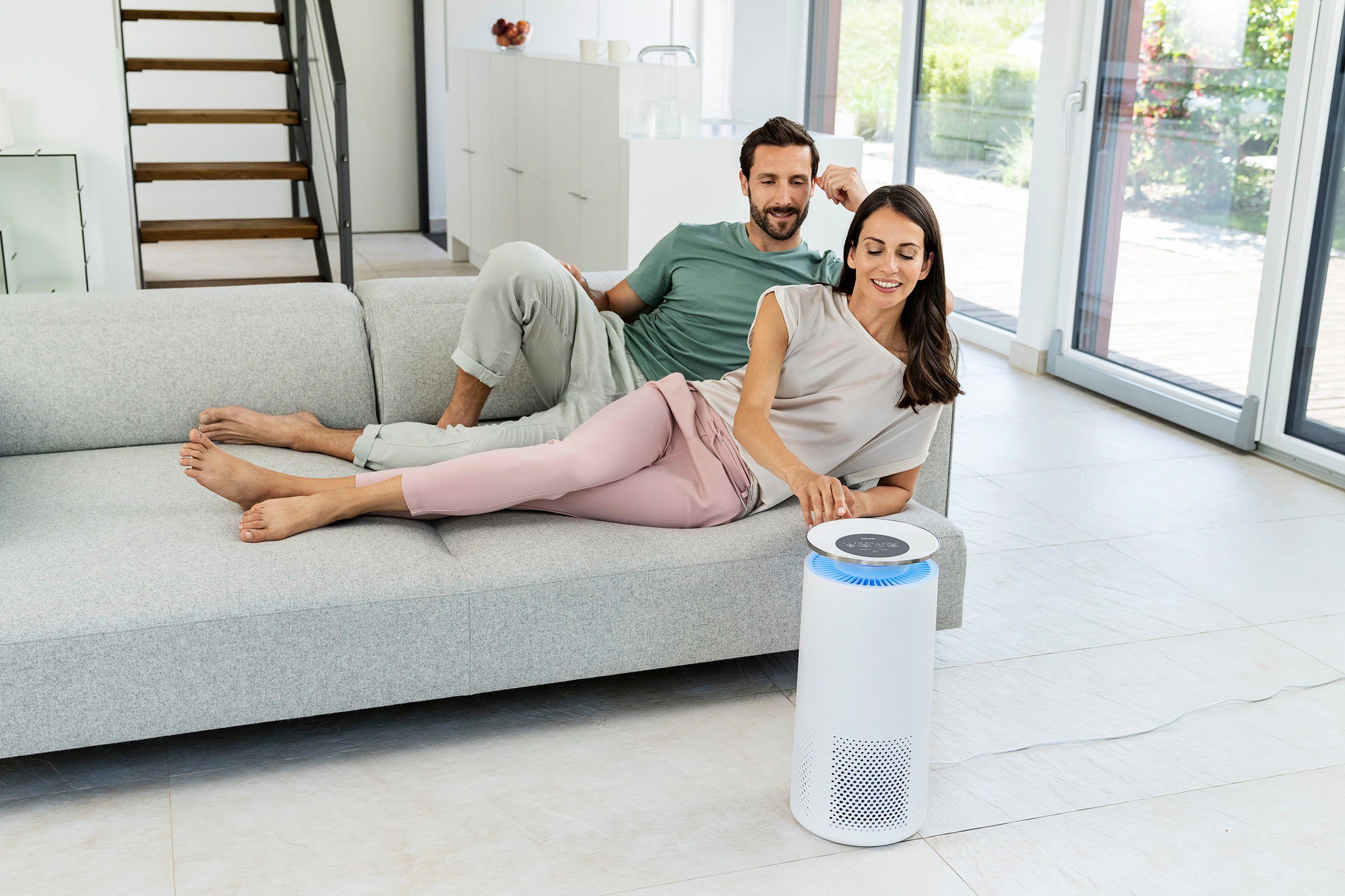 BEURER Luftreiniger LR 400, mit App, HEPA H13 Filter, für Räume bis 69m², Timerfunktion