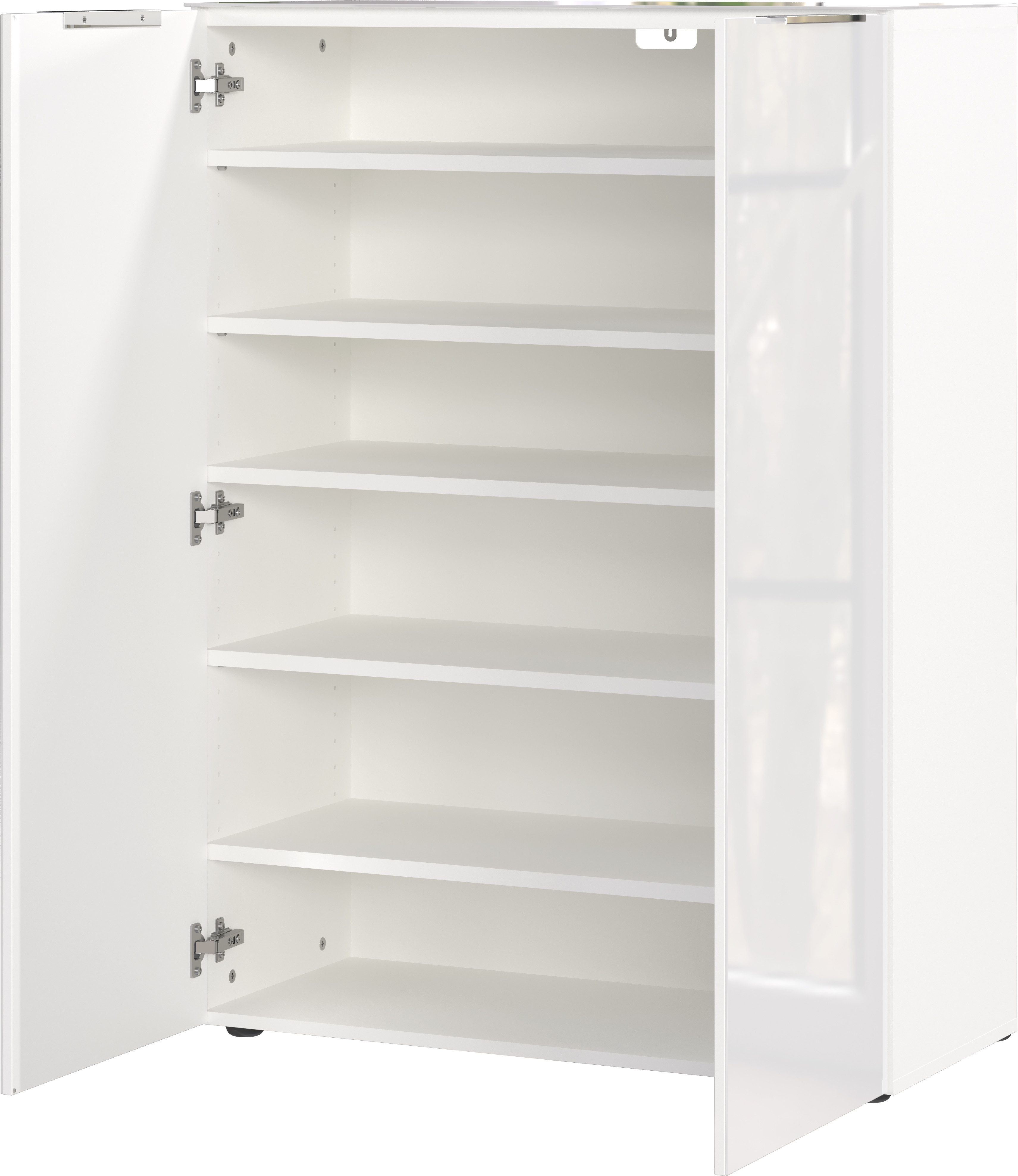 GERMANIA Schuhschrank Oakland mit Glasfront Breite: 87 cm, Türdämpfung, verstellbare Böden, Made in Germany – Bild 4 von 5