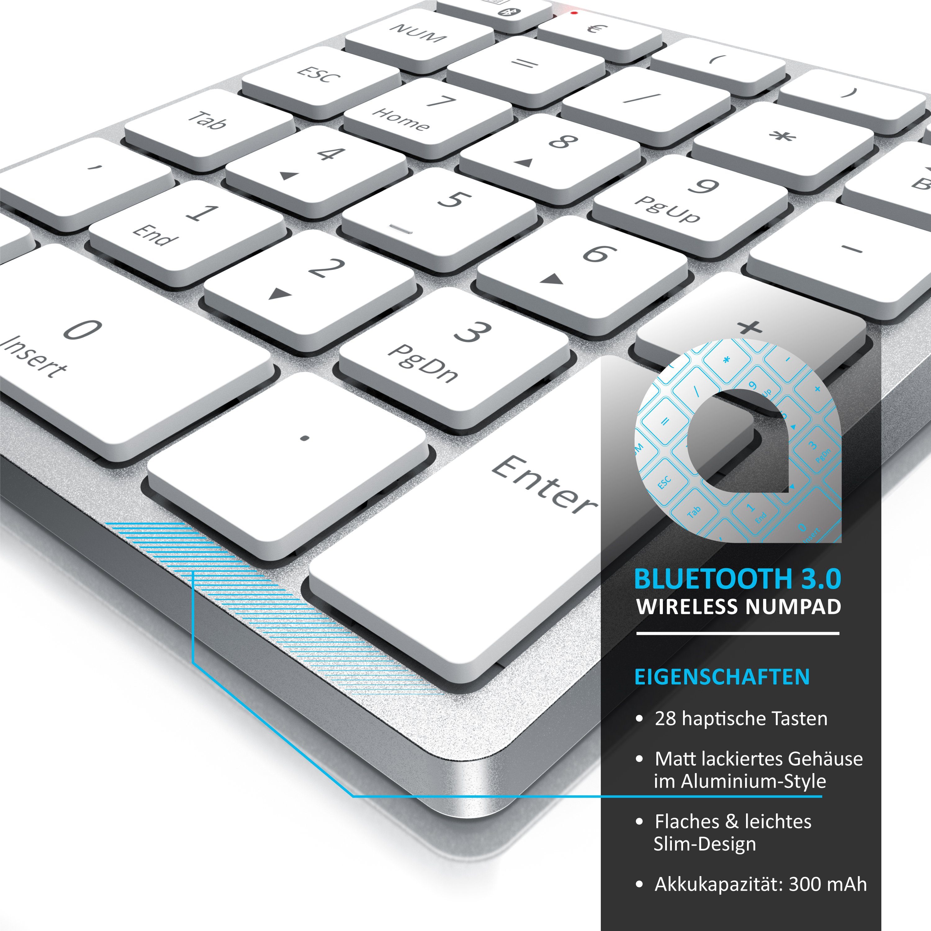 Agatige Mechanische Zifferntastatur - 19 Tasten USB Numeric Keypad