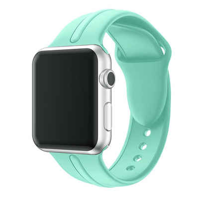 CoverKingz Smartwatch-Armband »Sportarmband für Apple Watch 41/40/38mm Silikon Armband Series 7/6/SE/5/4 Mint«, Schnallenverschluss