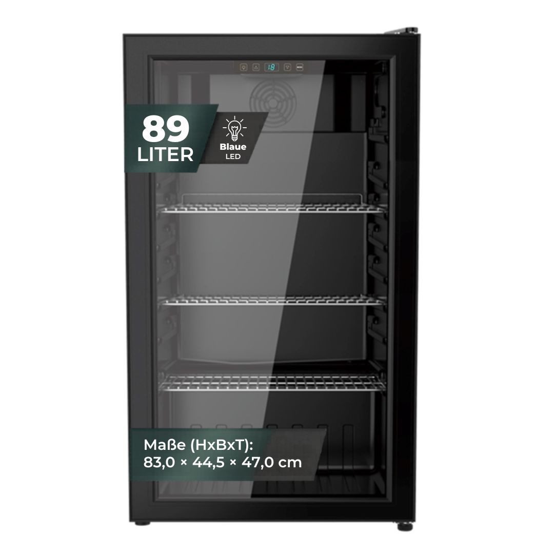 YUNA Getränkekühlschrank Cool-View GKS90, 83 cm hoch, 44.50 cm breit