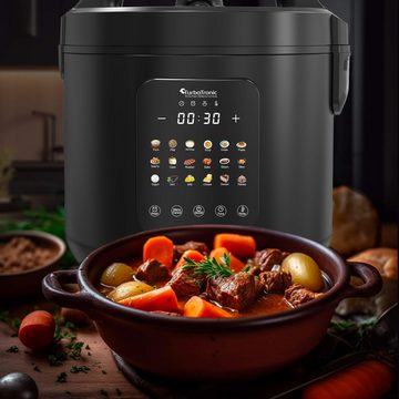 TurboTronic by Z-Line Multikocher DMC18 2024 Modell 5L mit Schongarer 860W Elektrisch Dampfgarer, Reiskocher, Slow Cooker 18 Programme, Milchreis, Multivarka