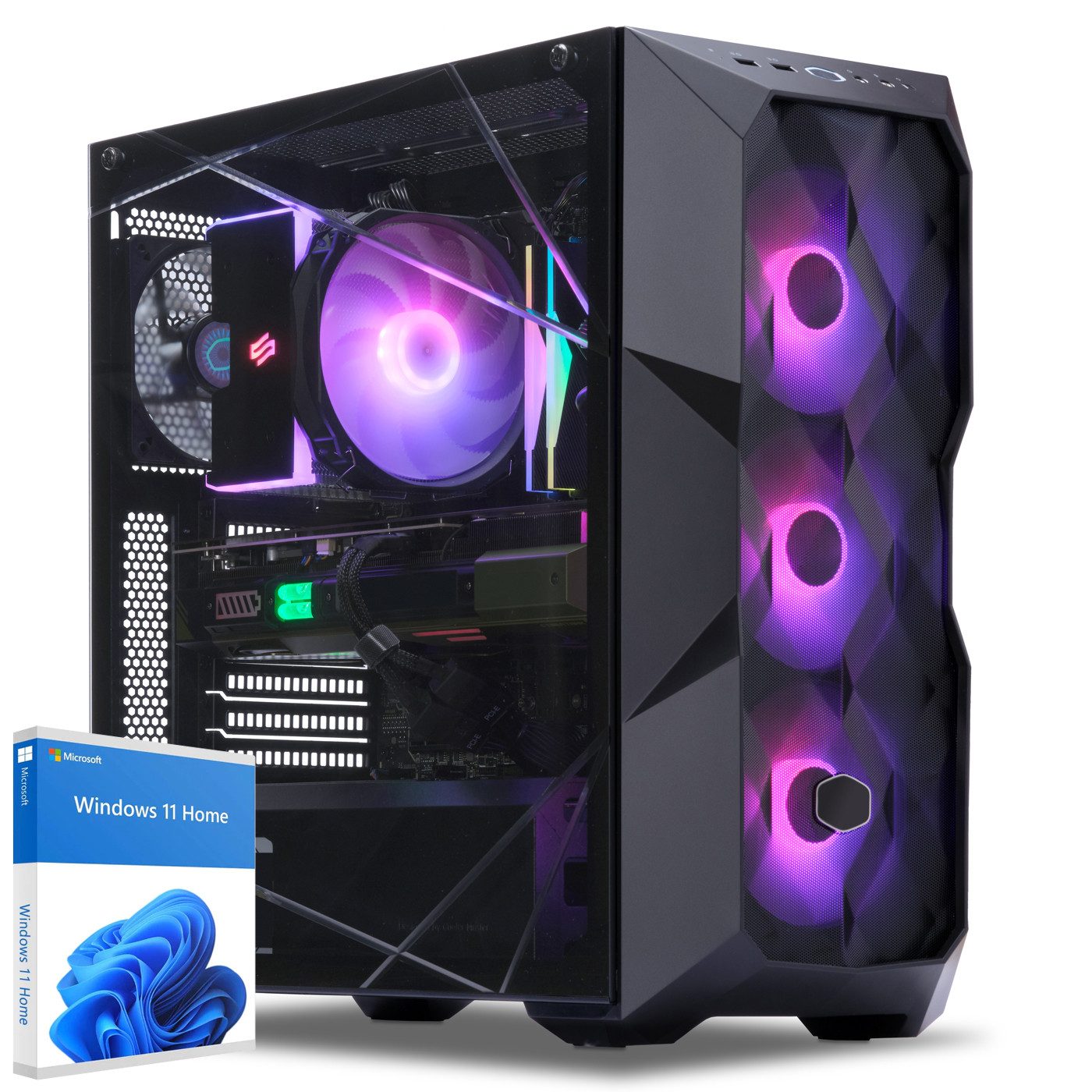 Sedatech UCCR806I1I1HF - Gaming-PC (AMD Ryzen 5 9600X 6x 3.9GHz (max 5.4GHz), Radeon RX 7800 XT 16GB, 32 GB RAM, 2000 GB SSD, Wifi 867Mbits be)