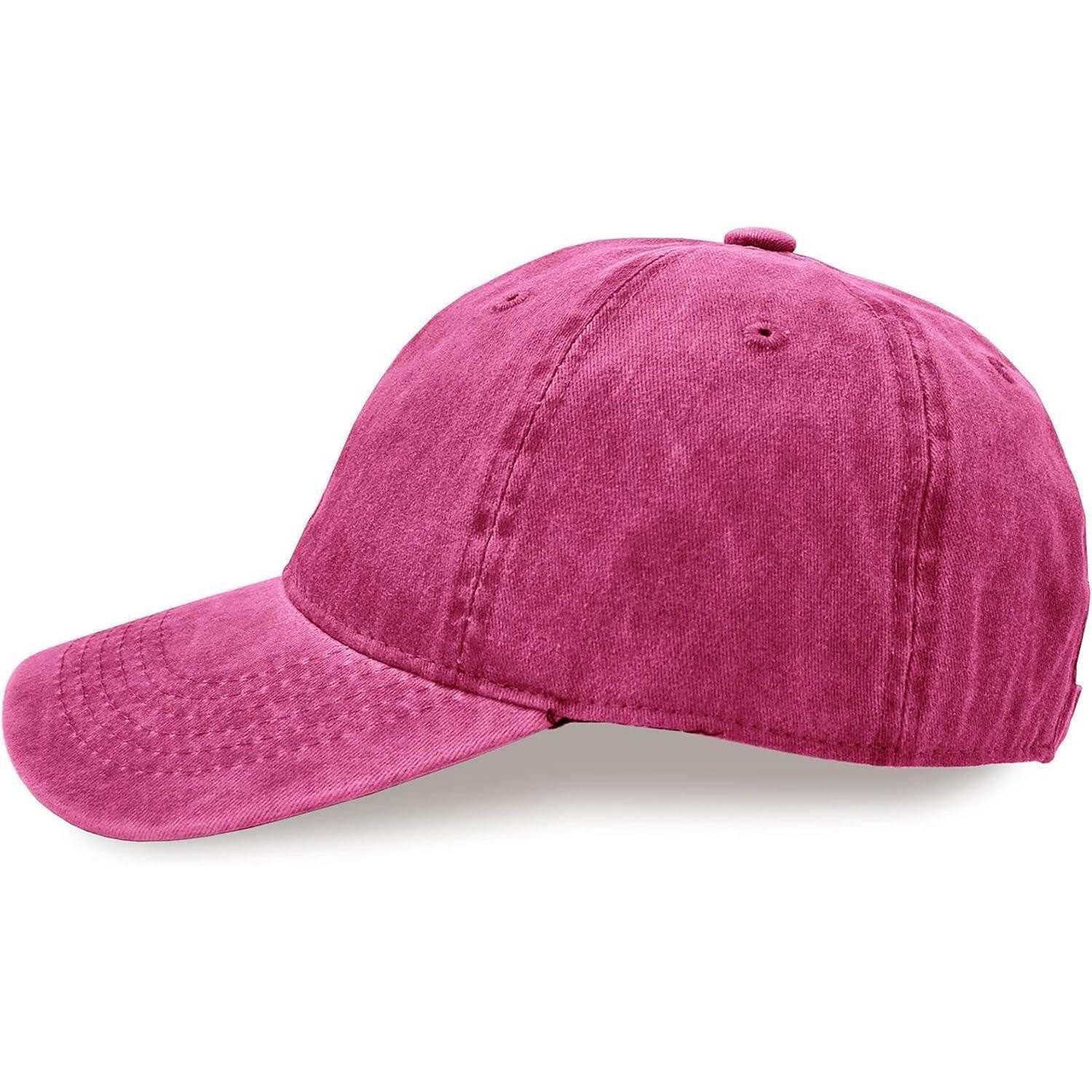 LuxusKollektion Baseball Cap Baseballmütze Baumwolle Unisex Hip Hop Sonnenhut Outdoor Rose Rot – Bild 4 von 5