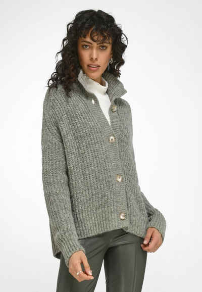 Basler Strickjacke mit Stehkragen