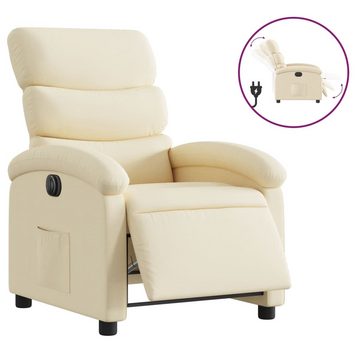 vidaXL Sessel Relaxsessel Elektrisch Creme Stoff (1-St)