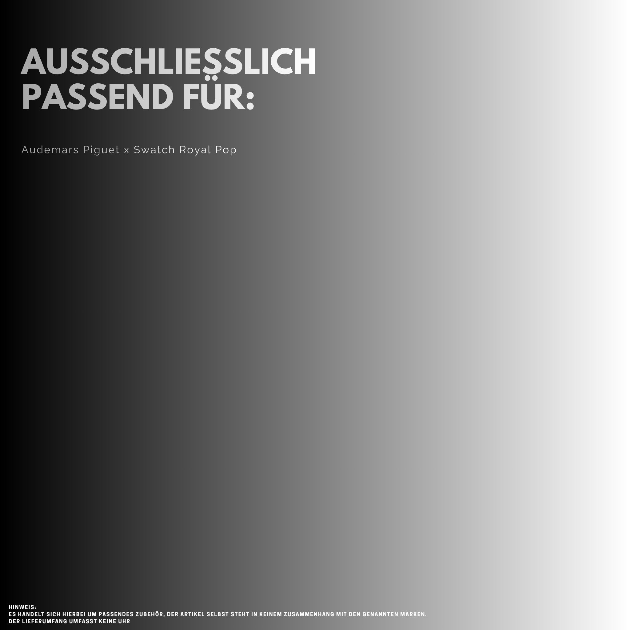 HS.SUPPLY Uhrenarmband Armband passend für RoyalPop Audemars Piguet x Swatch, Armbandlänge anpassbar - Gliederaufbau