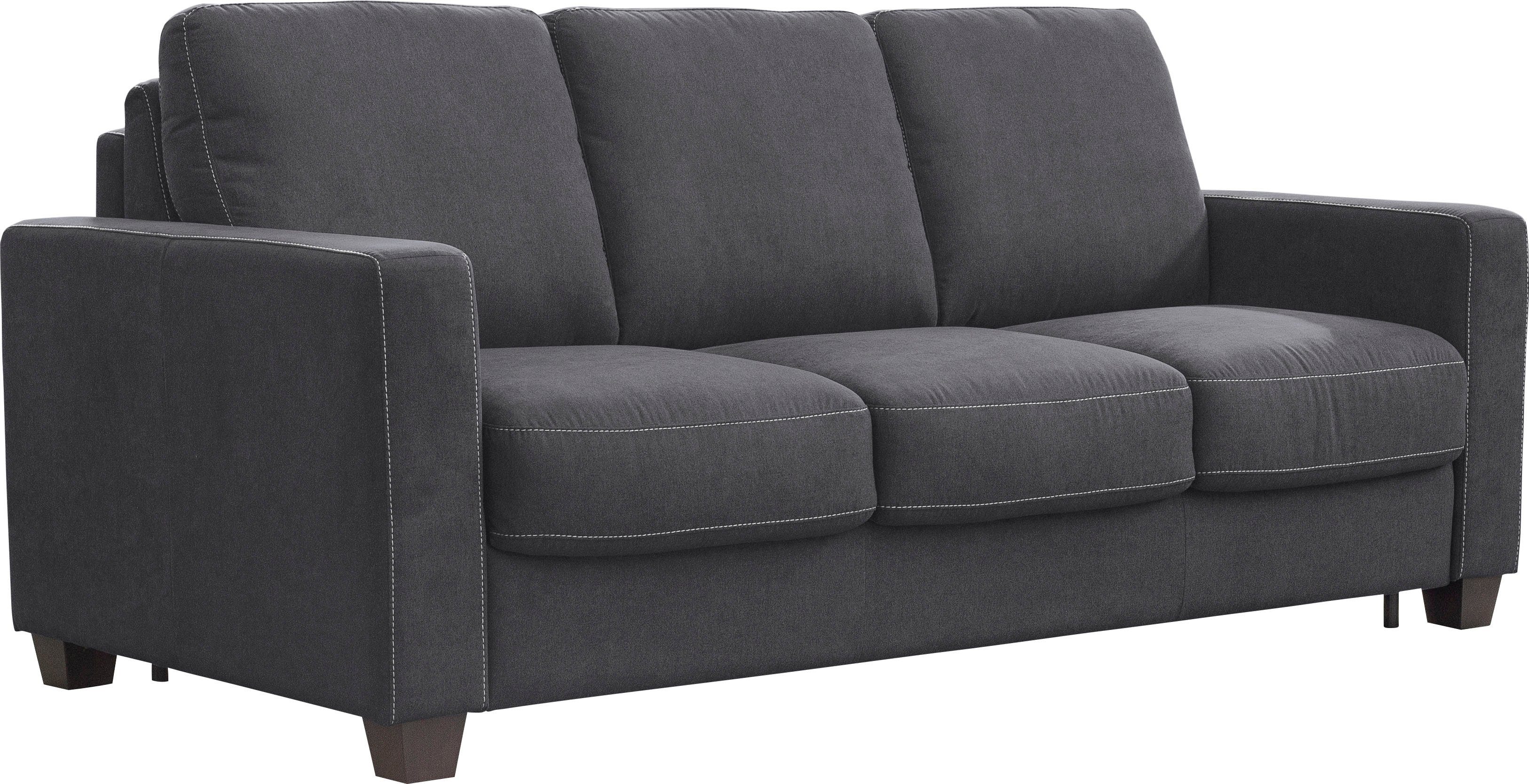 Nias Italia Schlafsofa Prato, inkl. Matratze und klappbaren Metallgestell, Liegefläche 150/208 cm dunkel grau | Alle Sofas