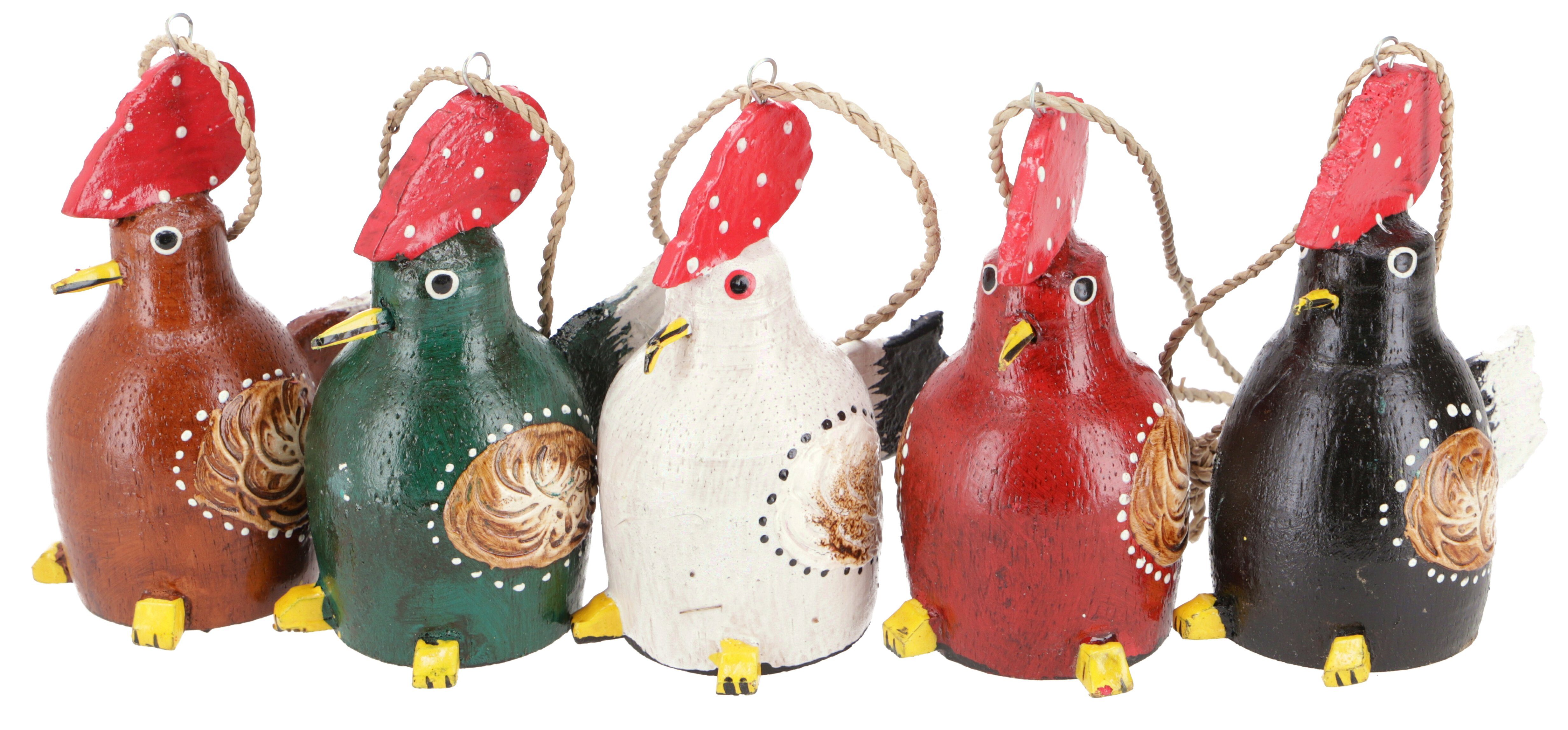 Guru-Shop Dekofigur 5er Set Anhänger, kleine Holzfigur, Tierfigur..