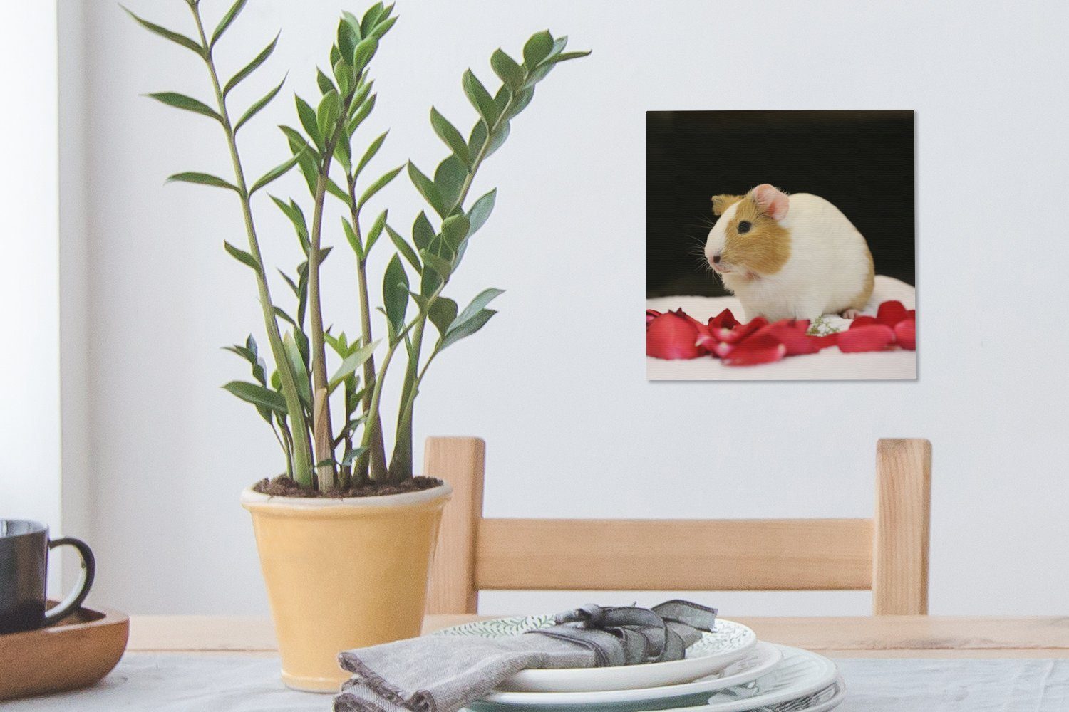 Bilder Wohnzimmer Meerschweinchen, Leinwandbild für Schlafzimmer Liebes OneMillionCanvasses® St), Leinwand (1